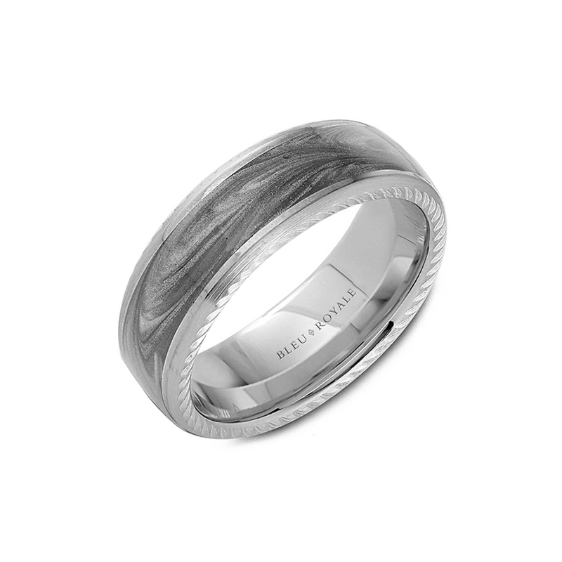 Bleu Royale Men's Wedding Band RYL-133AGW75