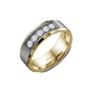 Bleu Royale Men's Wedding Band RYL-166TYD75