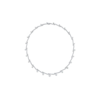 Hearts On Fire Vela Crossover Pavé Necklace UU2649 : 8.00 : 18 : 18KW : GH/VS"