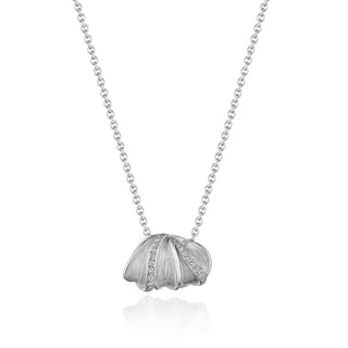 Multi Petal Diamond Pendant in 18kt White Gold