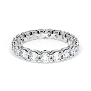Round Cut Diamond Eternity Band in 18kt White Gold