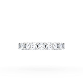 Round Cut Diamond Eternity Band in 18kt White Gold