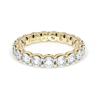 Round Cut Diamond Eternity Band in 18kt Yellow Gold