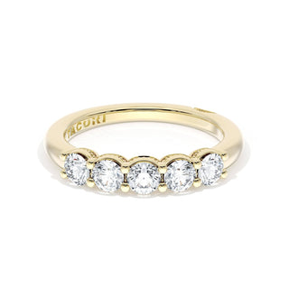 Round Cut Diamond Eternity Band in 18kt Yellow Gold