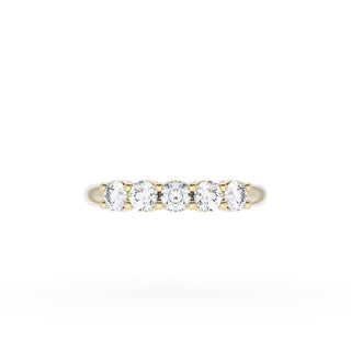 Round Cut Diamond Eternity Band in 18kt Yellow Gold