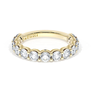Round Cut Diamond Eternity Band in 18kt Yellow Gold