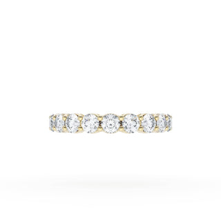 Round Cut Diamond Eternity Band in 18kt Yellow Gold