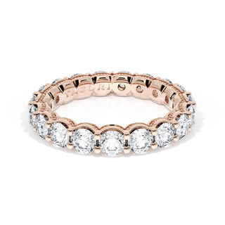 Round Cut Diamond Eternity Band in 18kt Rose Gold