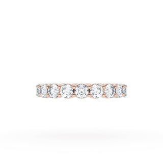 Round Cut Diamond Eternity Band in 18kt Rose Gold