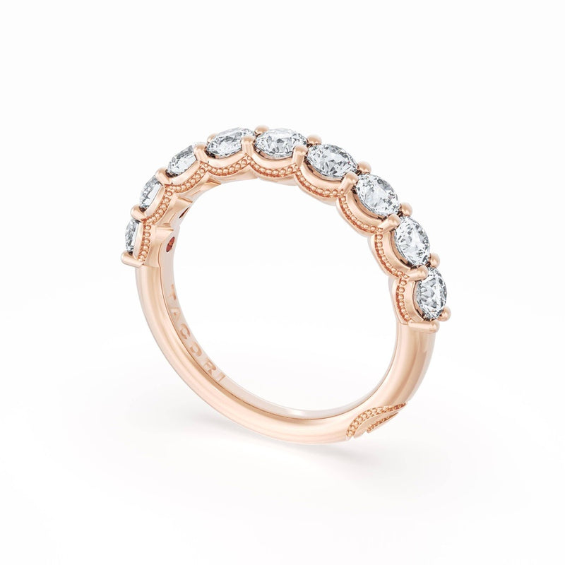 Round Cut Diamond Eternity Band in 18kt Rose Gold