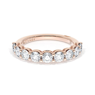 Round Cut Diamond Eternity Band in 18kt Rose Gold