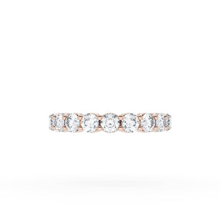 Round Cut Diamond Eternity Band in 18kt Rose Gold