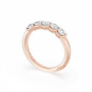 Round Cut Diamond Eternity Band in 18kt Rose Gold