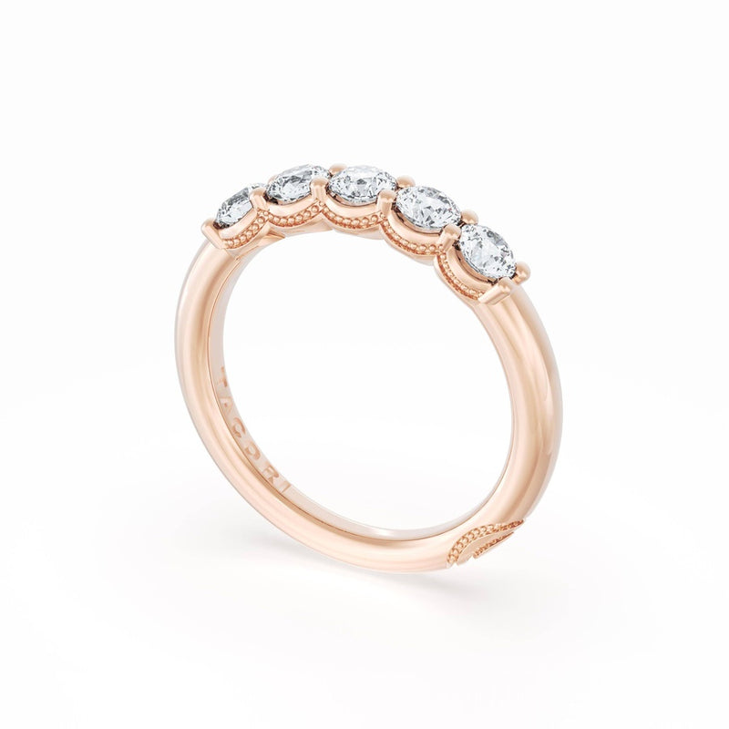 Round Cut Diamond Eternity Band in 18kt Rose Gold