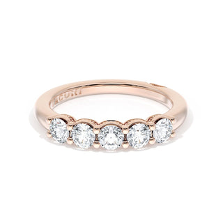 Round Cut Diamond Eternity Band in 18kt Rose Gold
