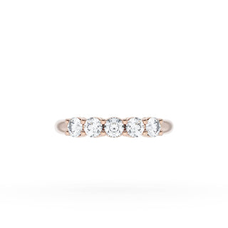 Round Cut Diamond Eternity Band in 18kt Rose Gold