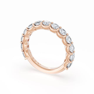 Round Cut Diamond Eternity Band in 18kt Rose Gold