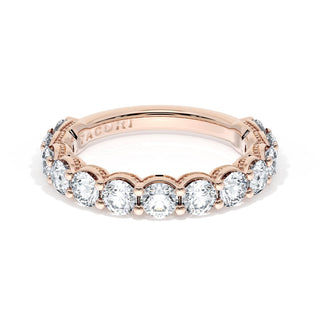 Round Cut Diamond Eternity Band in 18kt Rose Gold