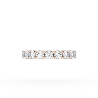Round Cut Diamond Eternity Band in 18kt Rose Gold