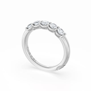 Round Cut Diamond Eternity Band in Platinum