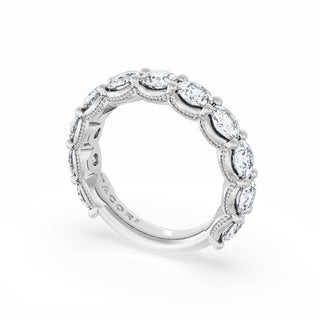 Round Cut Diamond Eternity Band in 18kt White Gold