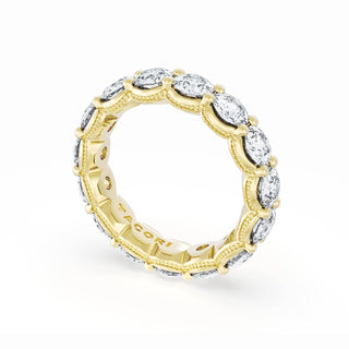 Round Cut Diamond Eternity Band in 18kt Yellow Gold