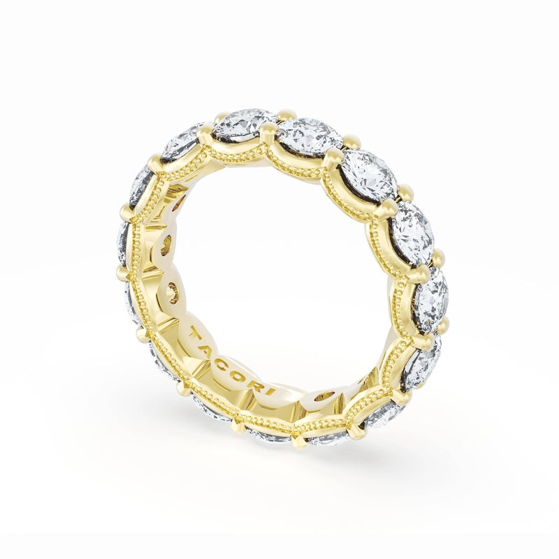 Round Cut Diamond Eternity Band in 18kt Yellow Gold