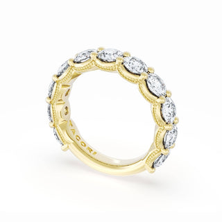 Round Cut Diamond Eternity Band in 18kt Yellow Gold