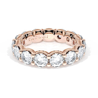 Round Cut Diamond Eternity Band in 18kt Rose Gold