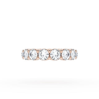 Round Cut Diamond Eternity Band in 18kt Rose Gold