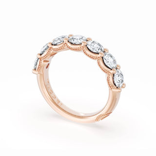 Round Cut Diamond Eternity Band in 18kt Rose Gold