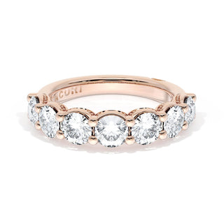 Round Cut Diamond Eternity Band in 18kt Rose Gold