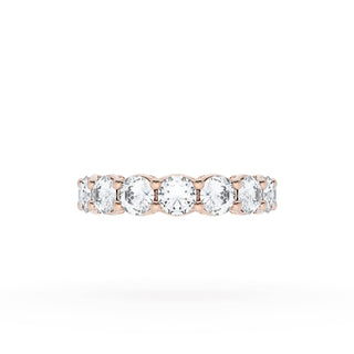 Round Cut Diamond Eternity Band in 18kt Rose Gold