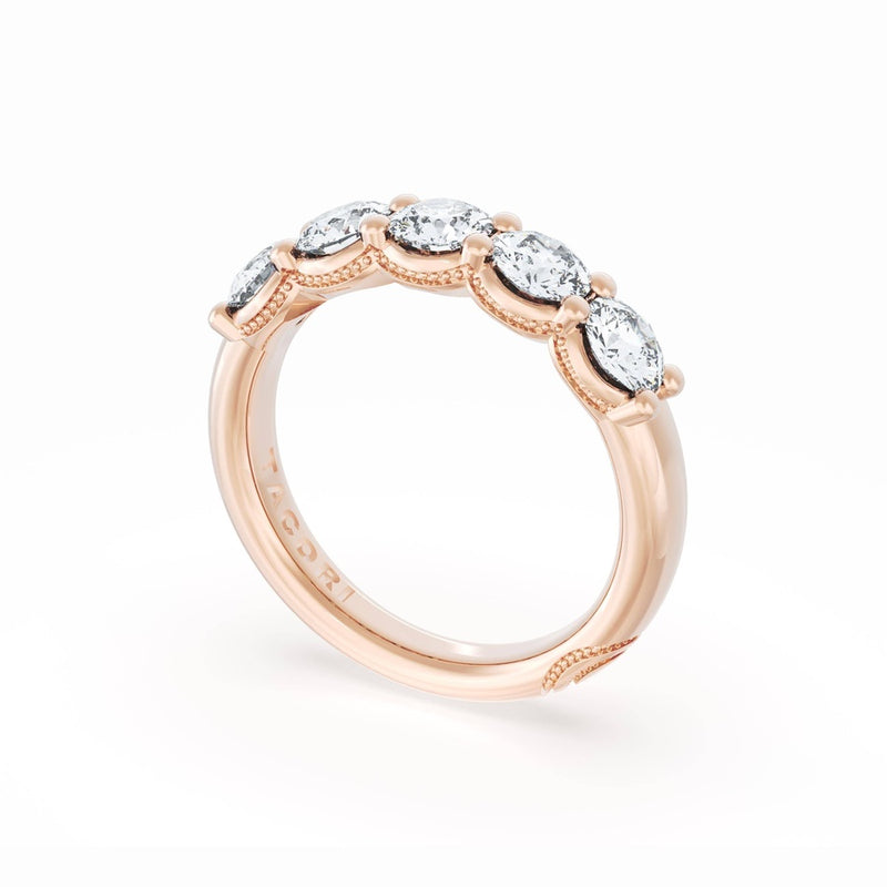 Round Cut Diamond Eternity Band in 18kt Rose Gold