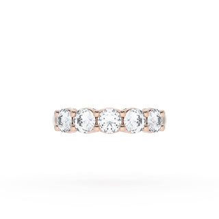Round Cut Diamond Eternity Band in 18kt Rose Gold