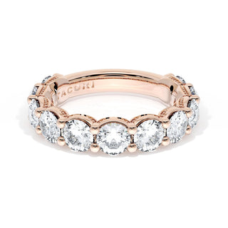 Round Cut Diamond Eternity Band in 18kt Rose Gold