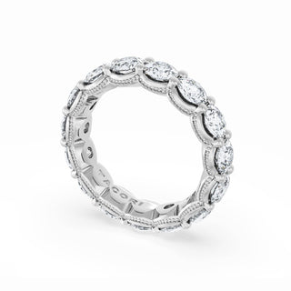 Round Cut Diamond Eternity Band in Platinum