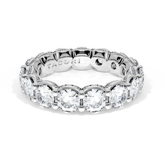 Round Cut Diamond Eternity Band in Platinum