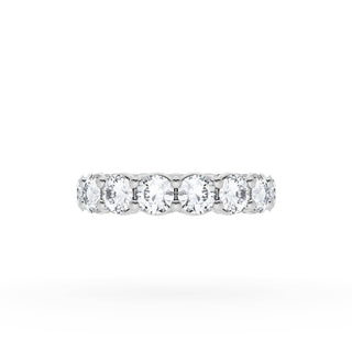 Round Cut Diamond Eternity Band in Platinum