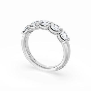 Round Cut Diamond Eternity Band in Platinum