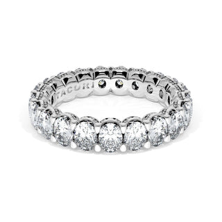 Oval Cut Diamond Eternity Band in 18kt White Gold