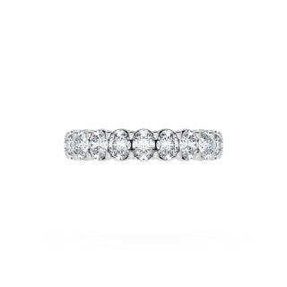 Oval Cut Diamond Eternity Band in 18kt White Gold