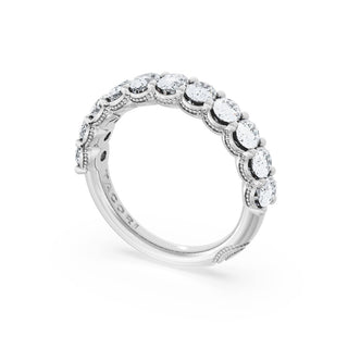 Oval Cut Diamond Eternity Band in 18kt White Gold