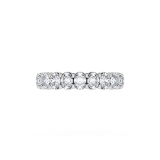 Oval Cut Diamond Eternity Band in 18kt White Gold