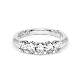 Oval Cut Diamond Eternity Band in 18kt White Gold