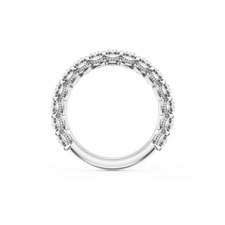 Oval Cut Diamond Eternity Band in 18kt White Gold