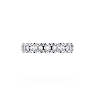Oval Cut Diamond Eternity Band in 18kt White Gold