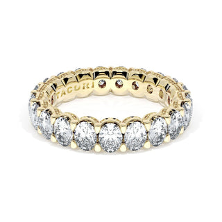 Oval Cut Diamond Eternity Band in 18kt Yellow Gold