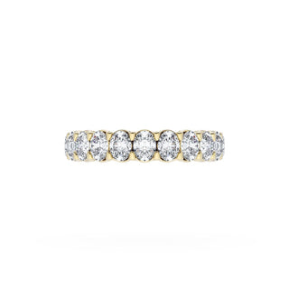 Oval Cut Diamond Eternity Band in 18kt Yellow Gold
