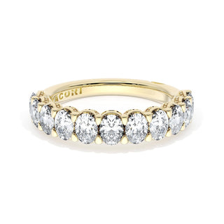 Oval Cut Diamond Eternity Band in 18kt Yellow Gold